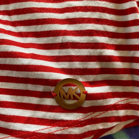 Michael Kors Cream Red Striped Muscle Tank Top - Picture 4 of 4